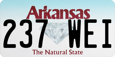 AR license plate 237WEI