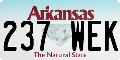 AR license plate 237WEK