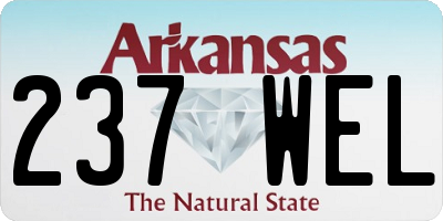 AR license plate 237WEL