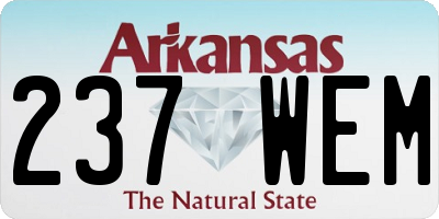 AR license plate 237WEM