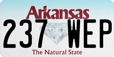 AR license plate 237WEP