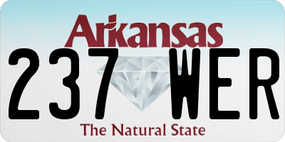 AR license plate 237WER