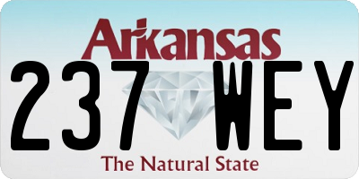 AR license plate 237WEY