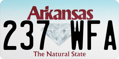AR license plate 237WFA