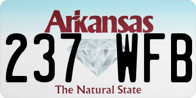 AR license plate 237WFB