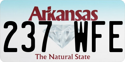AR license plate 237WFE