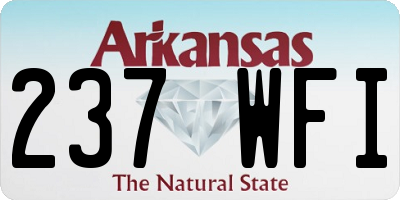 AR license plate 237WFI