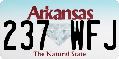 AR license plate 237WFJ
