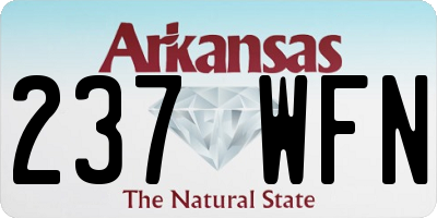 AR license plate 237WFN