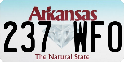 AR license plate 237WFO