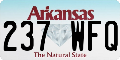 AR license plate 237WFQ