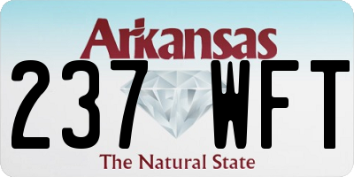 AR license plate 237WFT
