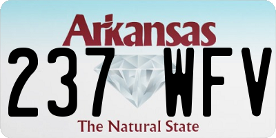 AR license plate 237WFV