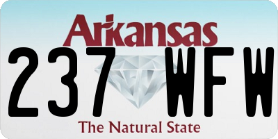AR license plate 237WFW