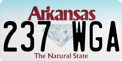 AR license plate 237WGA