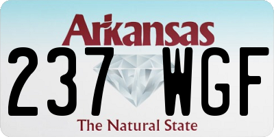 AR license plate 237WGF