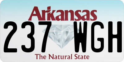 AR license plate 237WGH
