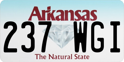 AR license plate 237WGI