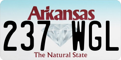 AR license plate 237WGL