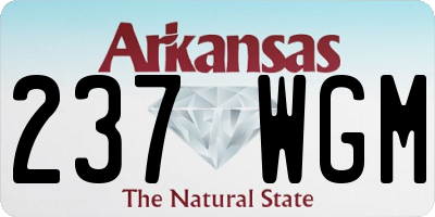 AR license plate 237WGM