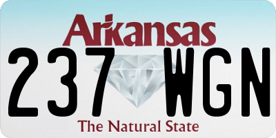 AR license plate 237WGN