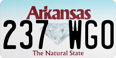 AR license plate 237WGO