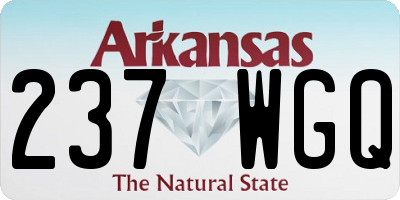 AR license plate 237WGQ
