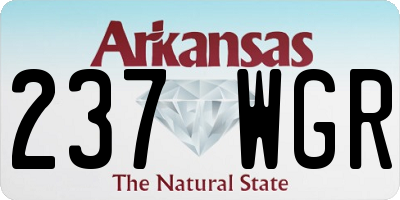 AR license plate 237WGR