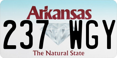 AR license plate 237WGY