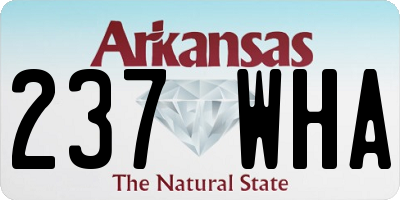 AR license plate 237WHA