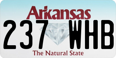 AR license plate 237WHB
