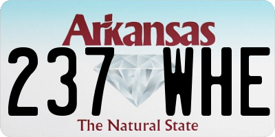 AR license plate 237WHE