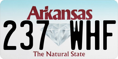 AR license plate 237WHF