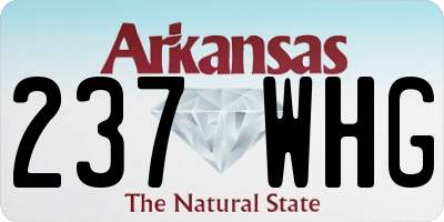 AR license plate 237WHG