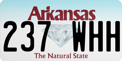 AR license plate 237WHH