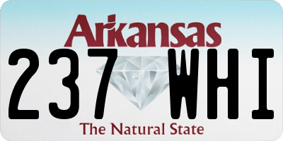 AR license plate 237WHI
