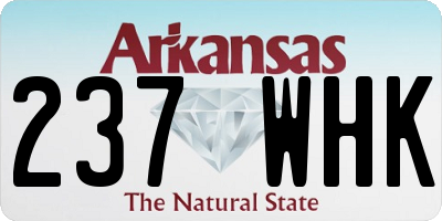 AR license plate 237WHK