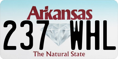 AR license plate 237WHL