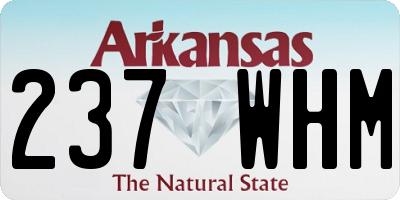 AR license plate 237WHM
