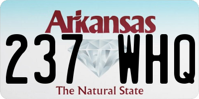 AR license plate 237WHQ