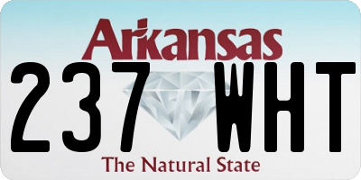 AR license plate 237WHT