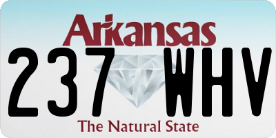 AR license plate 237WHV