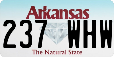 AR license plate 237WHW