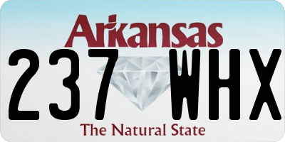 AR license plate 237WHX