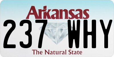AR license plate 237WHY