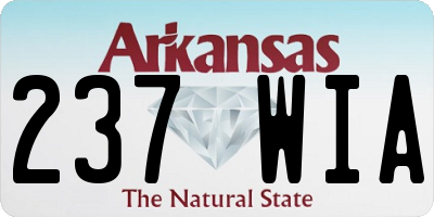 AR license plate 237WIA
