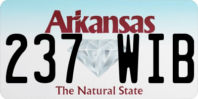 AR license plate 237WIB