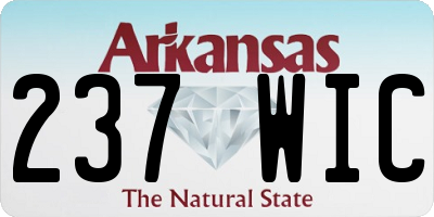 AR license plate 237WIC