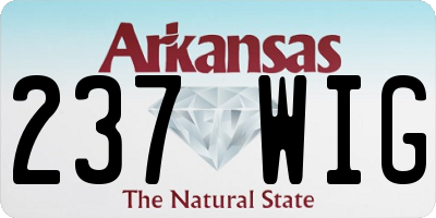 AR license plate 237WIG