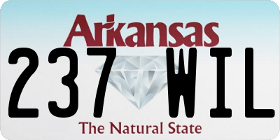 AR license plate 237WIL